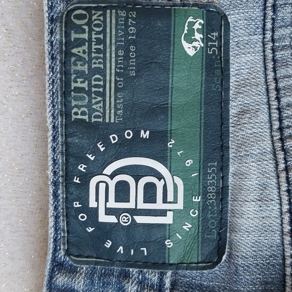 Buffalo David Bitton Blue Wash Straight Stretch Jeans 5-pocket 30x30 - Picture 7 of 10